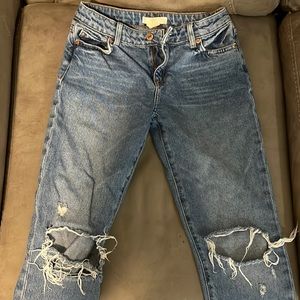 Ripped boyfriend jeans